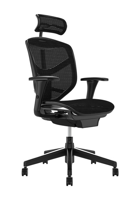 enjoy-project-人體工學椅-電腦㯝-辦公椅-黑色正斜面照片