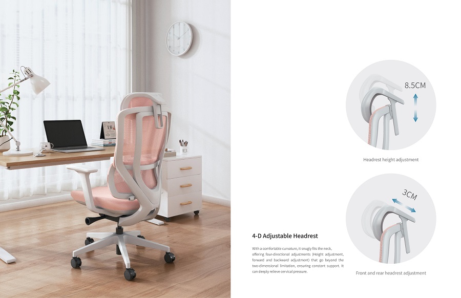 ESS_ESSB_人體工學椅_電腦椅_頭枕可調節深度及高度