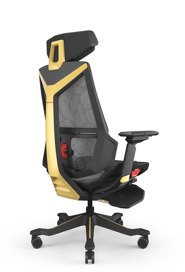 Zero_GD_人體工學椅連腳踏_電競椅_背斜面照片